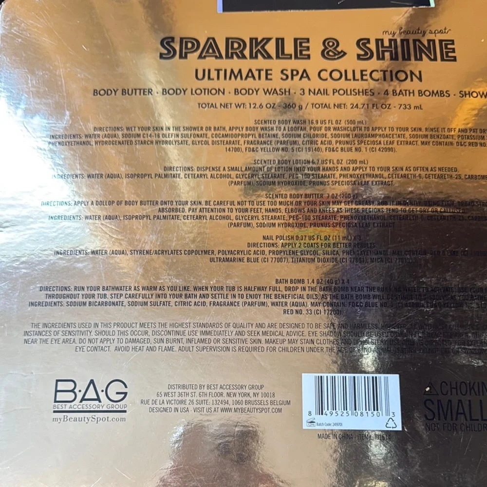 Sparkle & Shine Ultimate Spa Collection Play Spa kids 8+ New in box